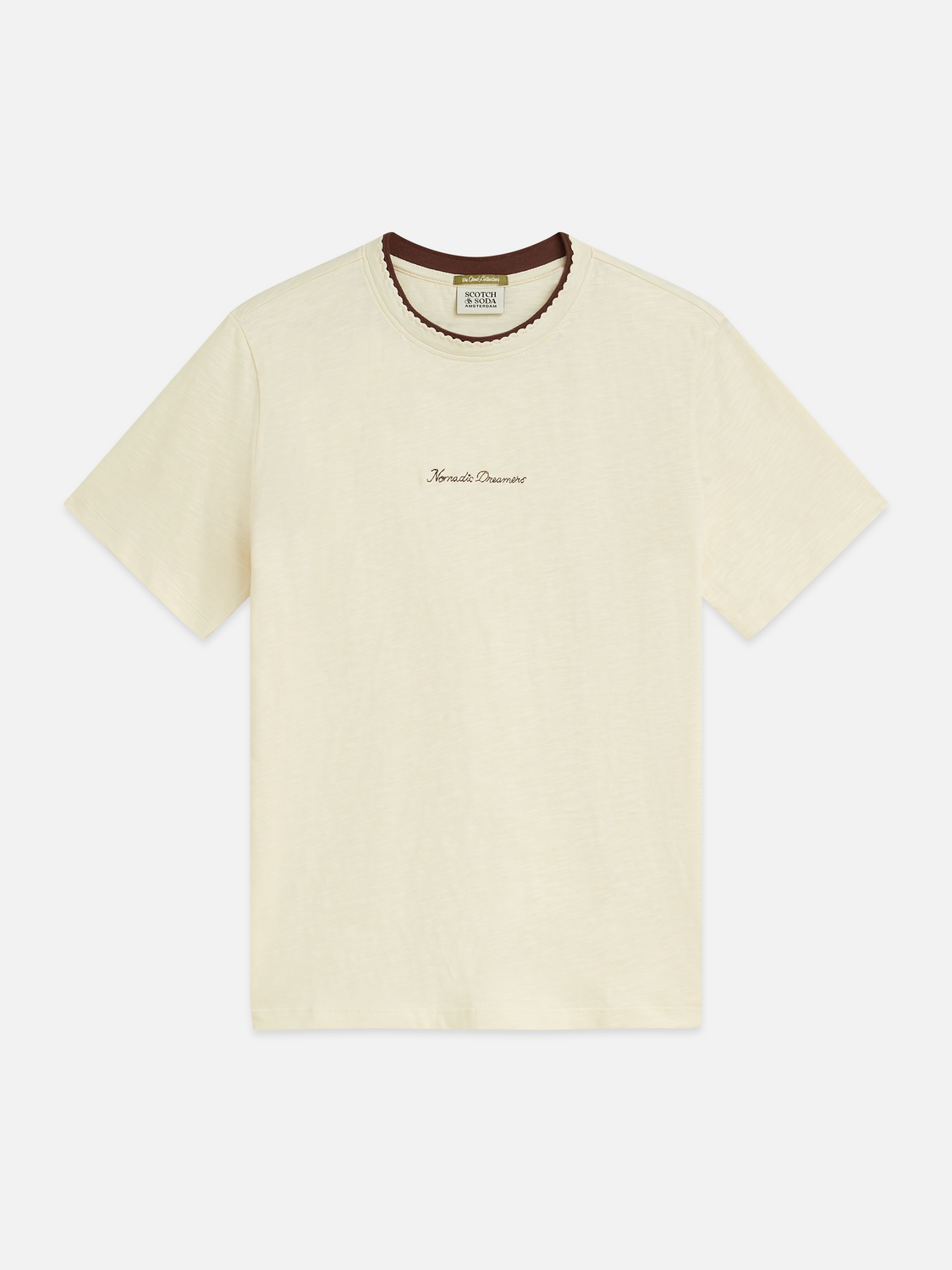 T-shirt coupe droite brodé sur la poitrine