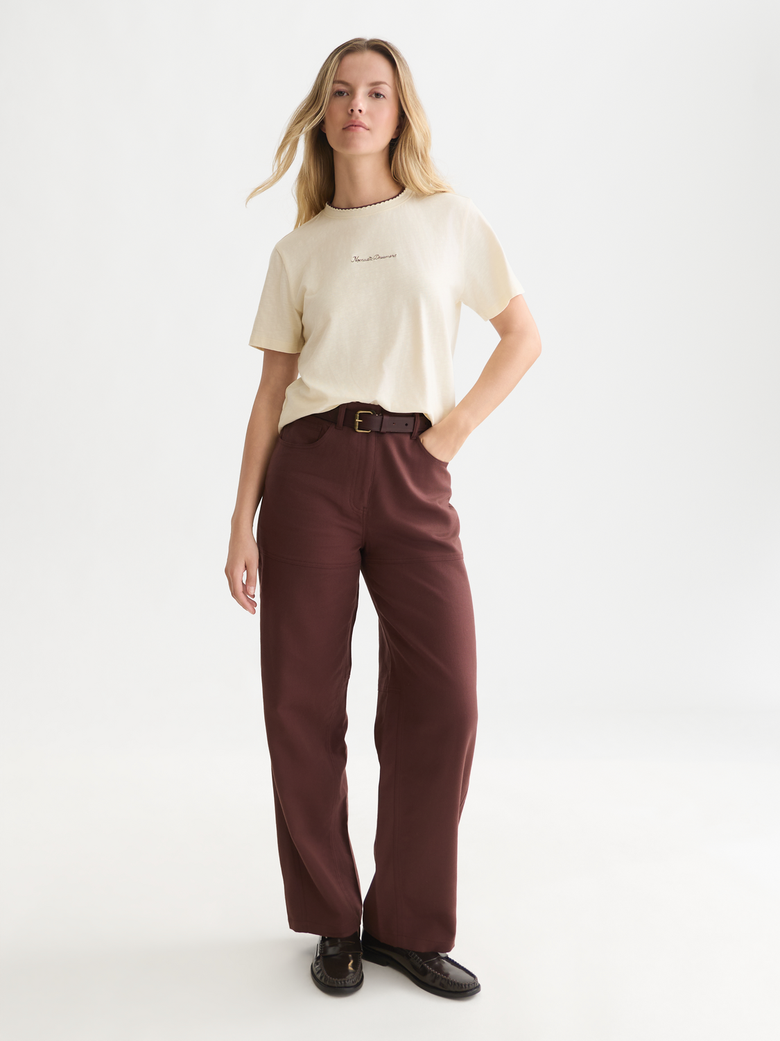 Chest Embroidery Regular-Fit T-Shirt