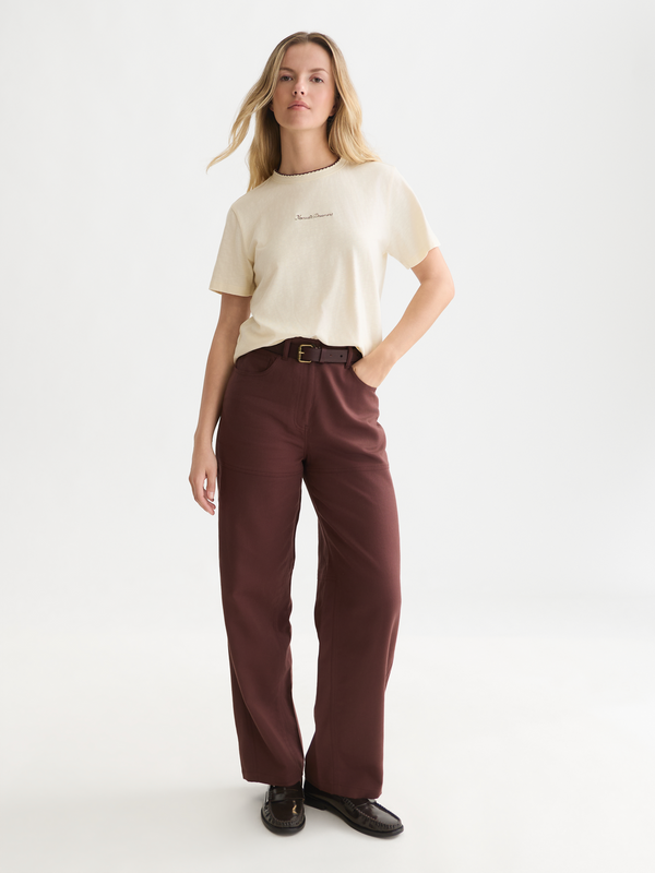 Chest Embroidery Regular-Fit T-Shirt