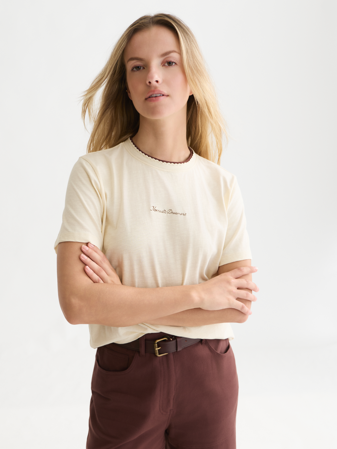 Chest Embroidery Regular-Fit T-Shirt
