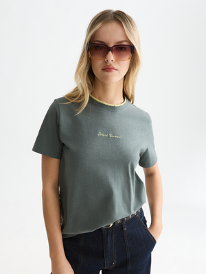 Chest Embroidery Regular-Fit T-Shirt