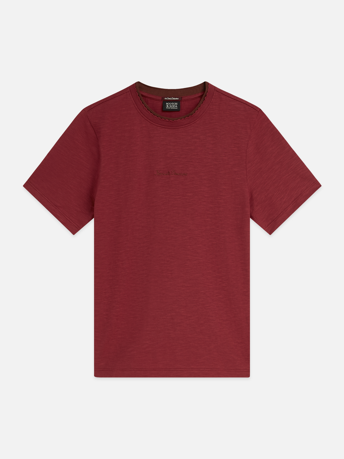 T-shirt coupe droite brodé sur la poitrine