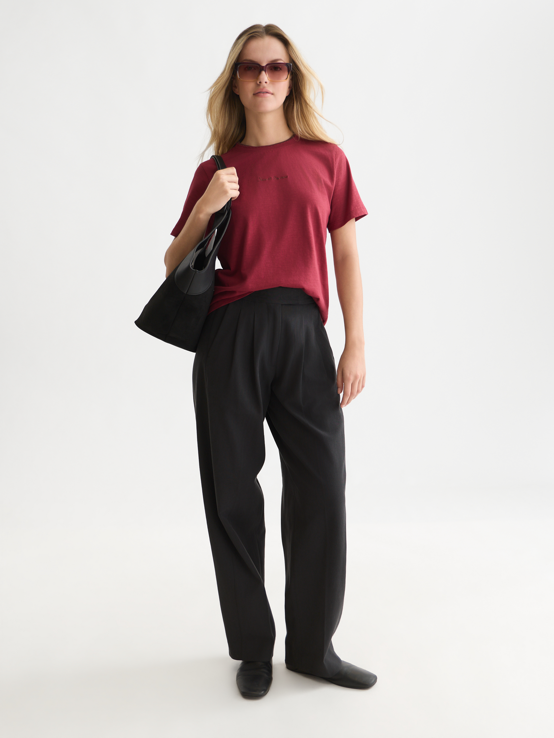 Chest Embroidery Regular-Fit T-Shirt