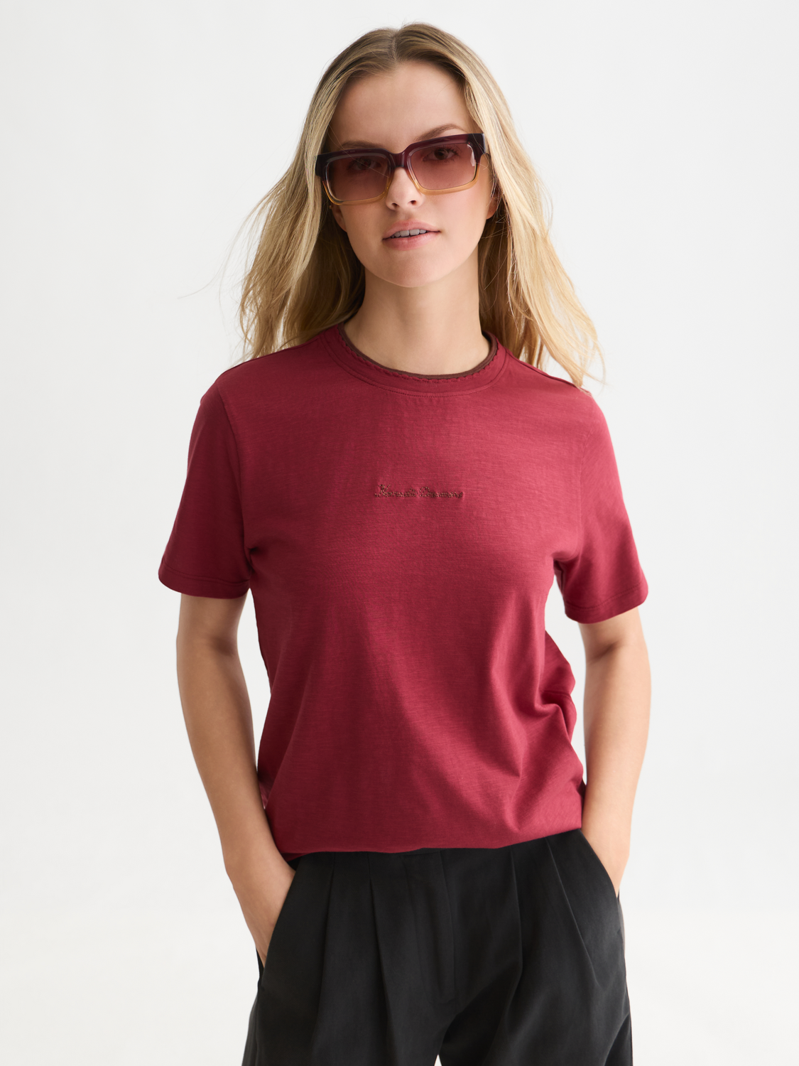 Chest Embroidery Regular-Fit T-Shirt