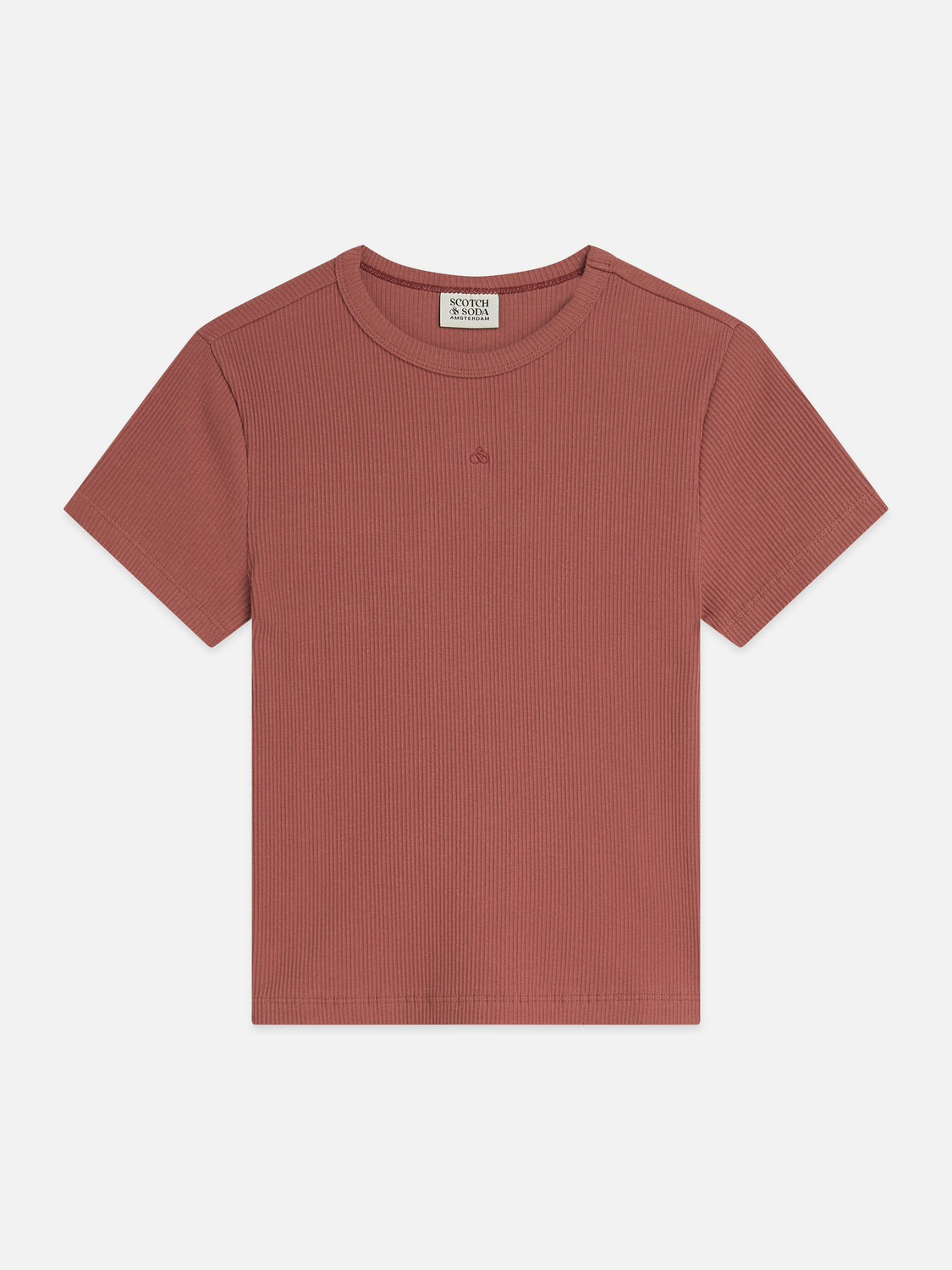 Geripptes T-Shirt, normale Passform