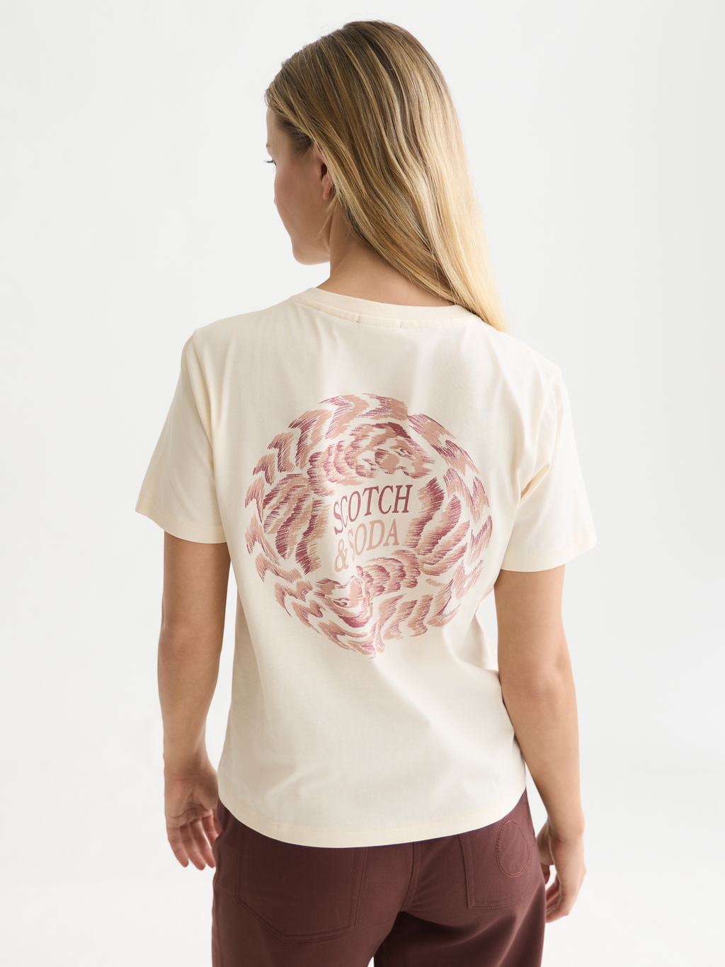 T-Shirt mit Front- und Rückenprint in regulärer Passform