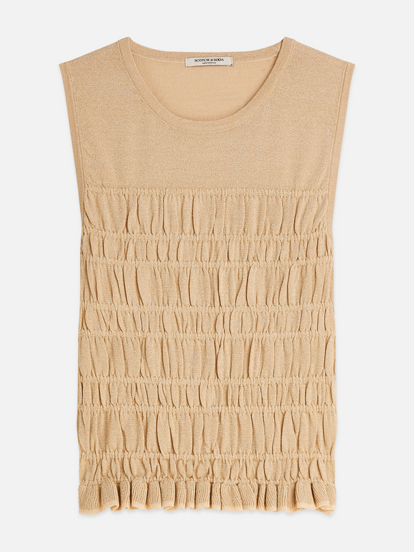 Smock Stitch Knitted Tank