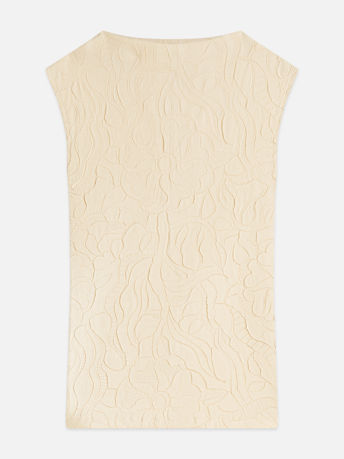 Embossed Pleat Mock Neck Tank