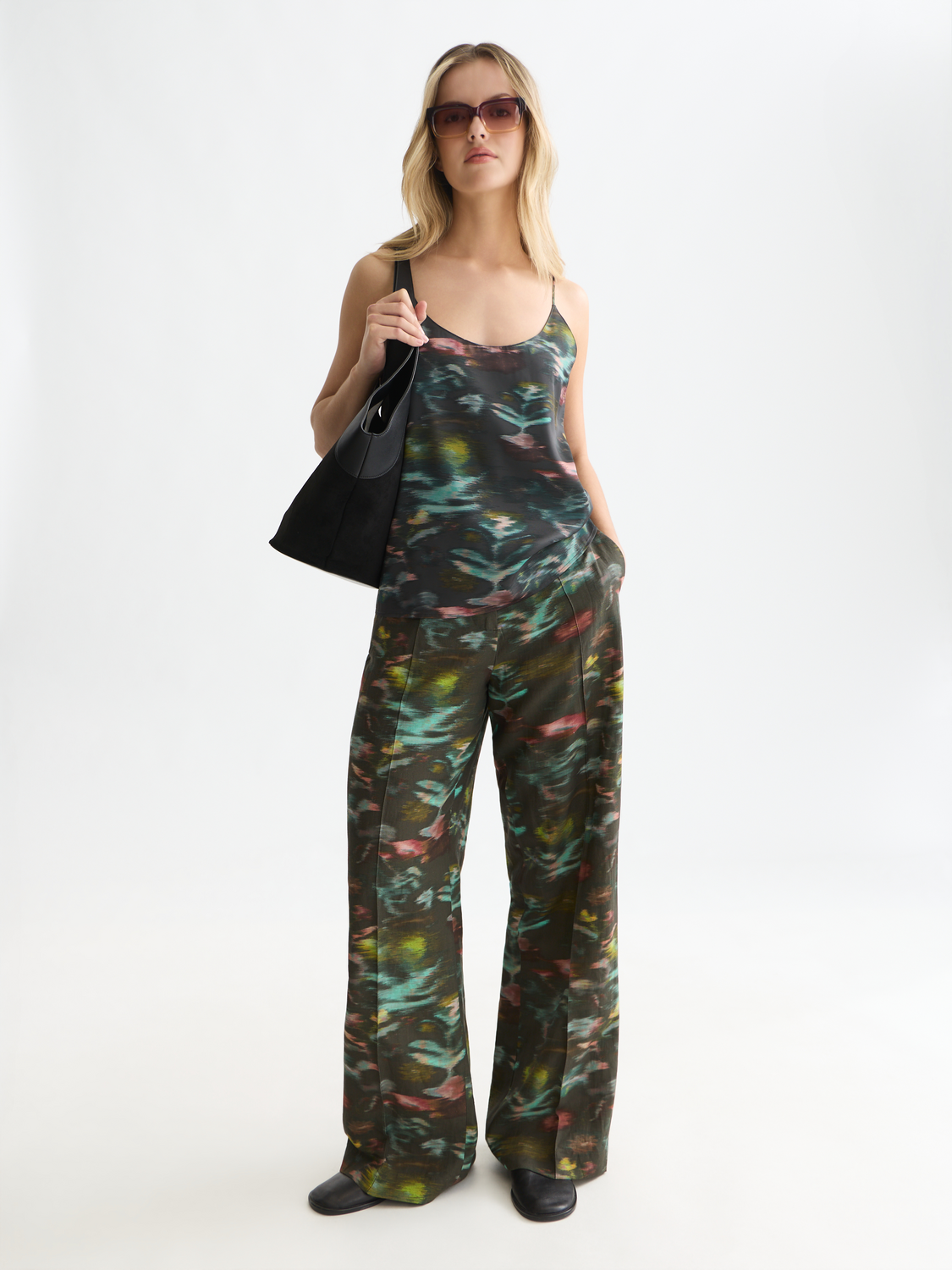 Printed Jersey Woven Tank