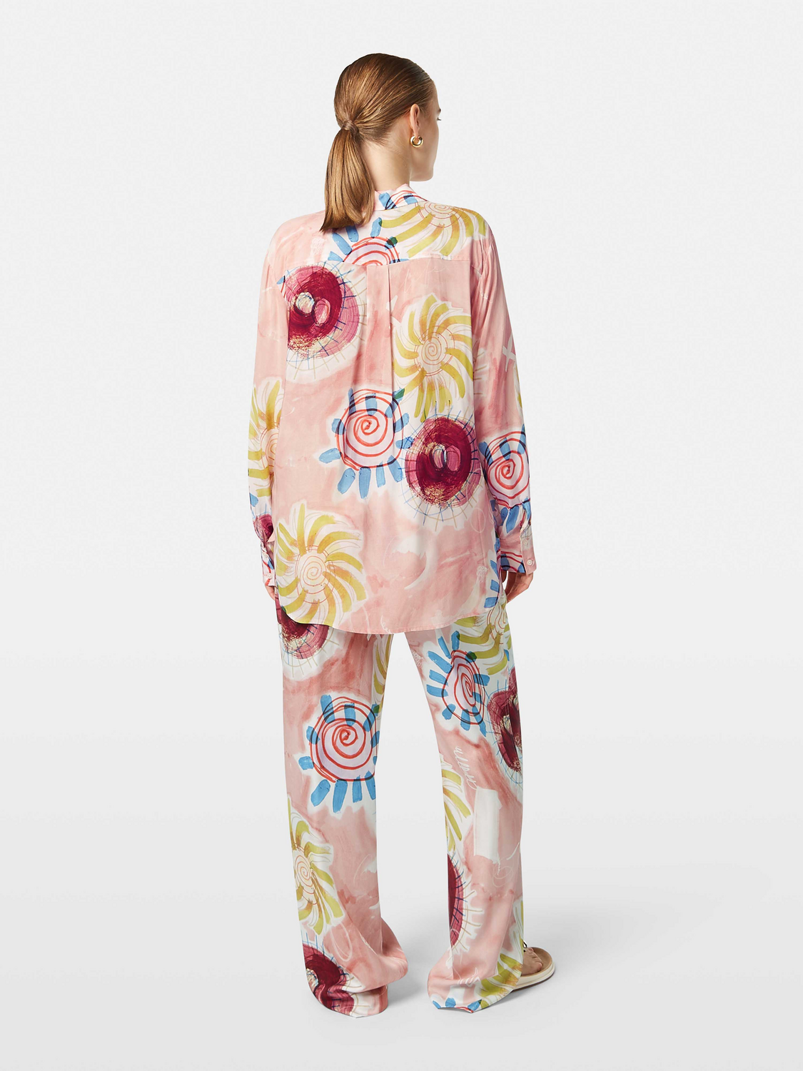 Abstract Sun Printed Relaxed Fit Shirt