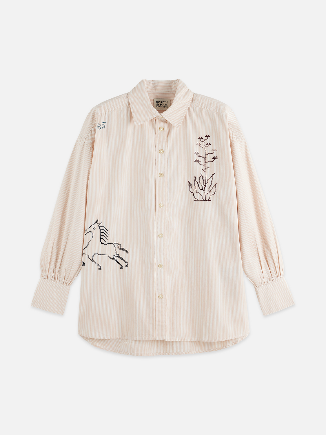 Chemise brodée "Girlfriend"