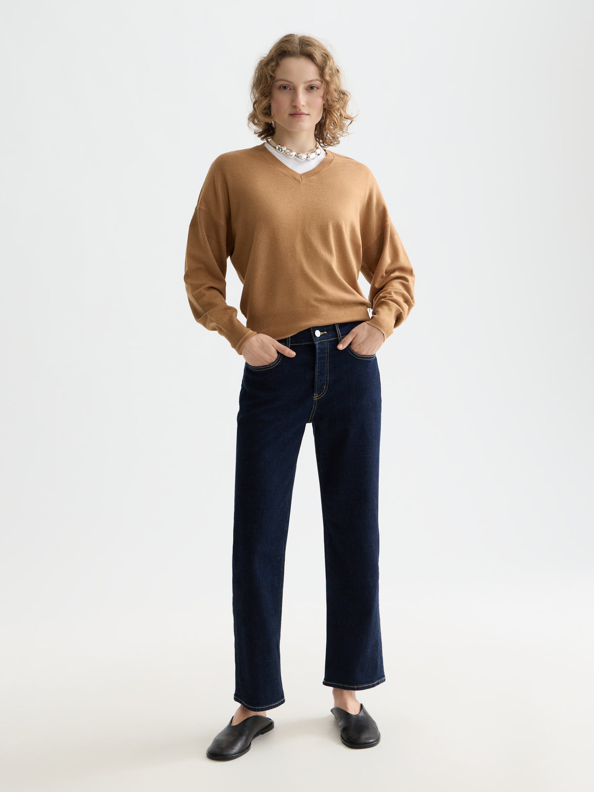 Essentials — V-Neck Relaxed Pullover