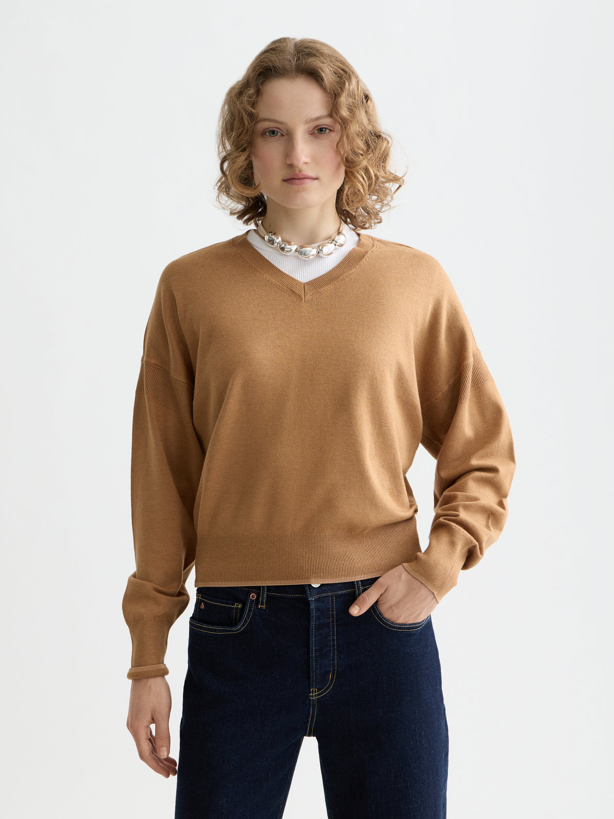 Essentials — V-Neck Relaxed Pullover