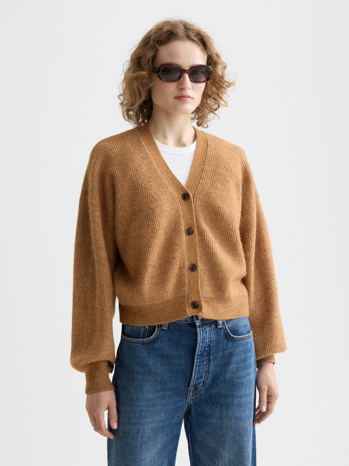 Gilet ample en maille duveteuse Core