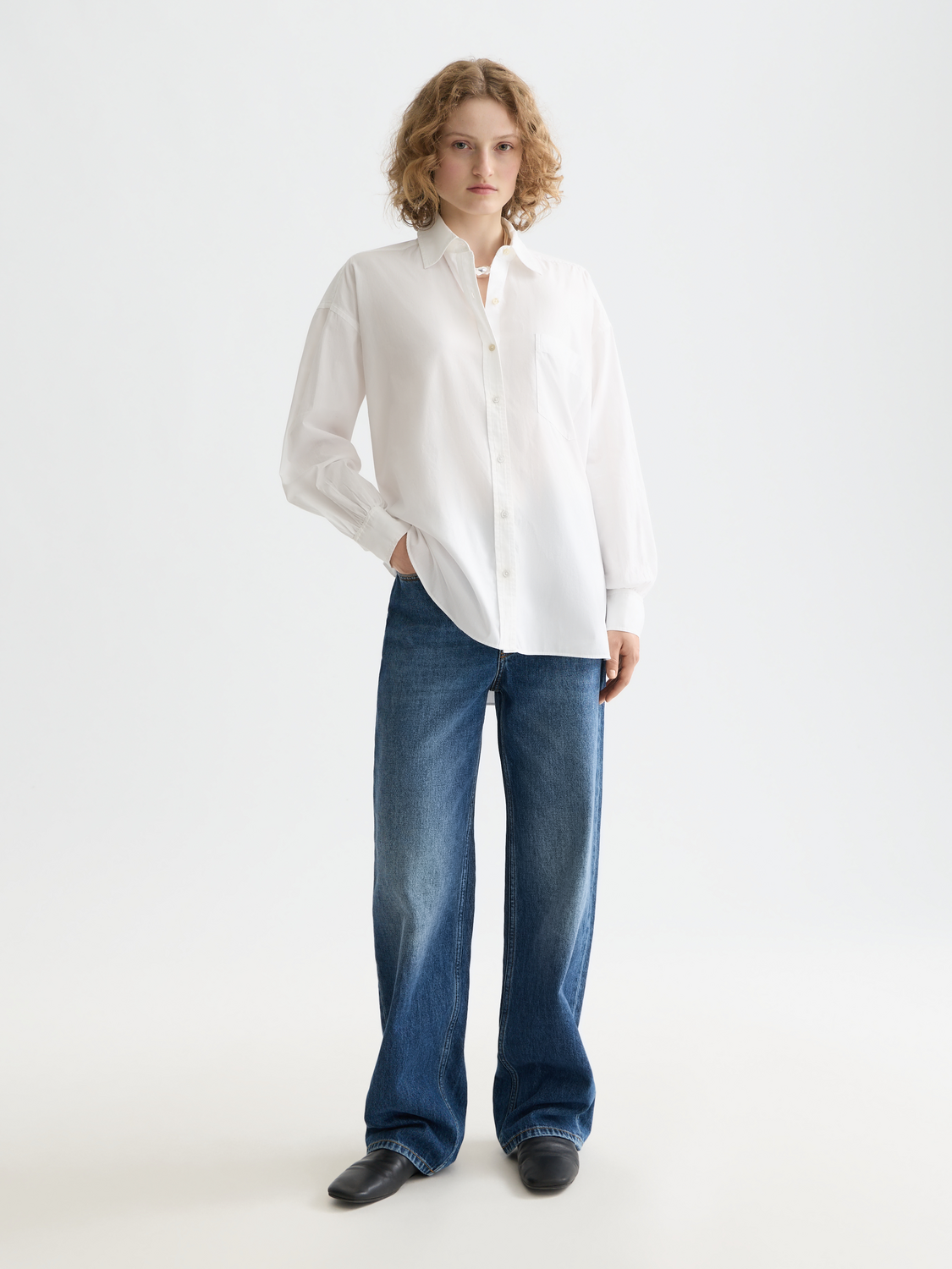 Essentials — Girlfriend Poplin Shirt