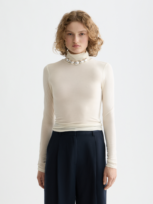 Core Langarmshirt mit Rollkragen