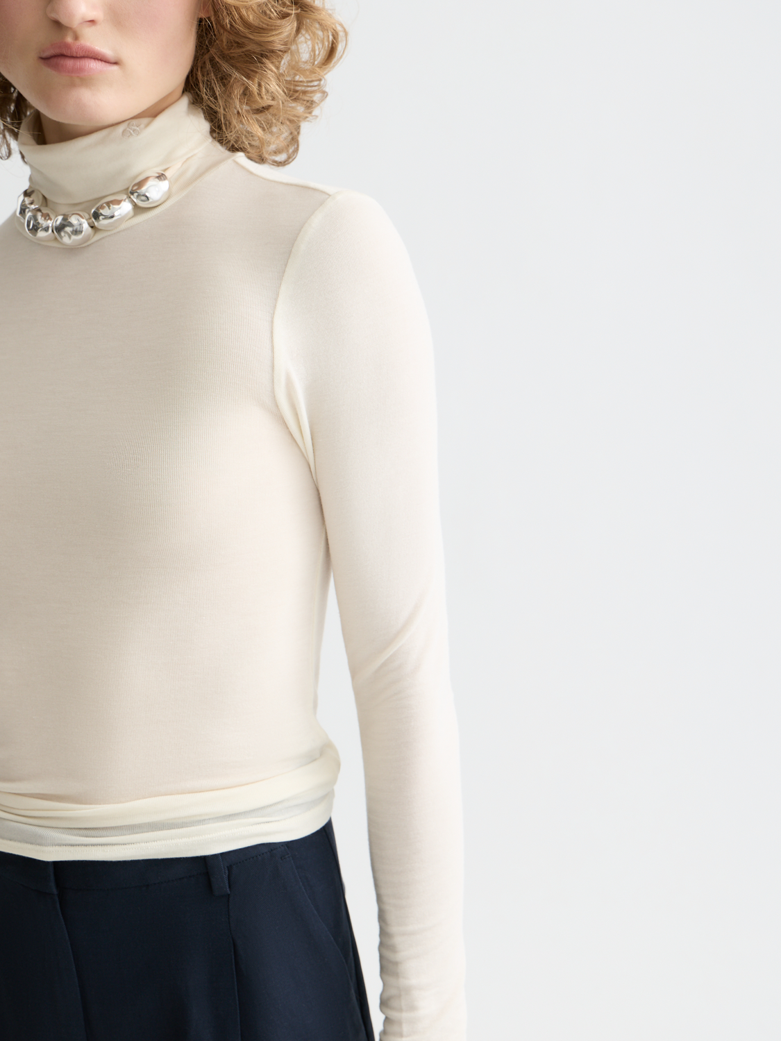 Core Roll Up Neck Long Sleeve T-Shirt