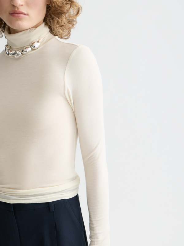Essentials —  Roll Up Neck Long Sleeve T-Shirt