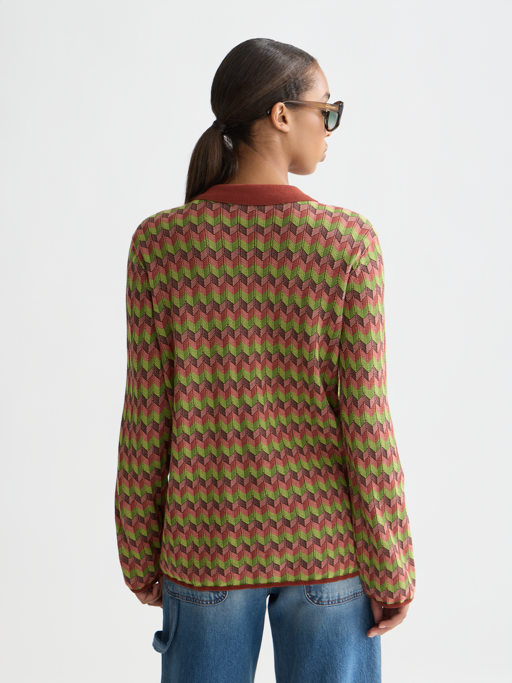 Jacquard-Strickjacke