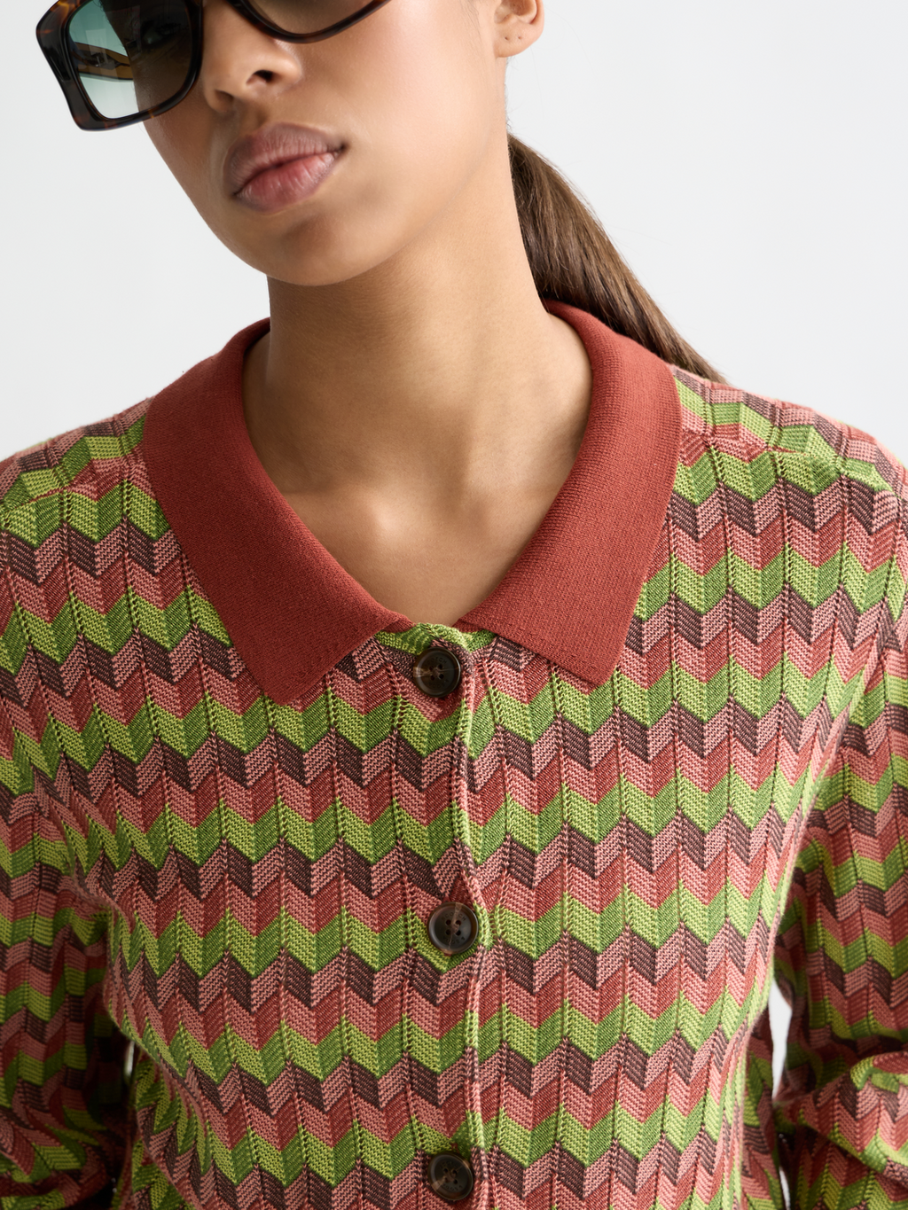 Jacquard-Strickjacke