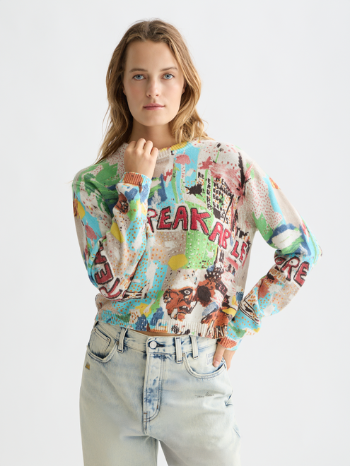 Pull imprimé Scotch & Soda x Basquiat