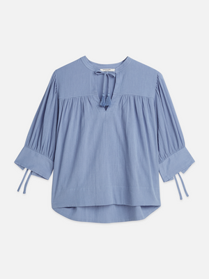 Relaxed Blouse With Gathers