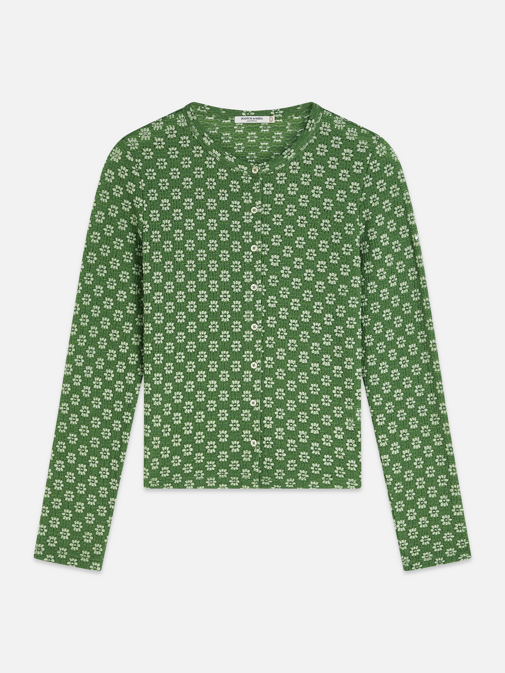 Structured Button Up Long Sleeve T-Shirt
