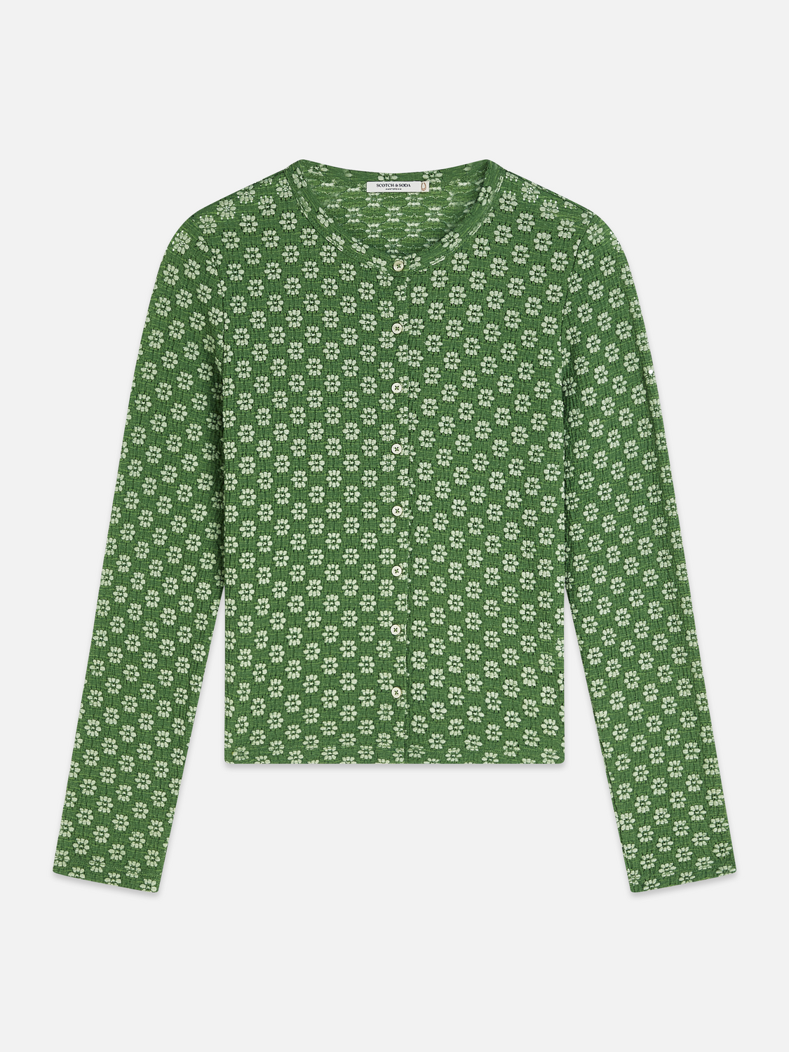 Structured Button Up Long Sleeve T-Shirt