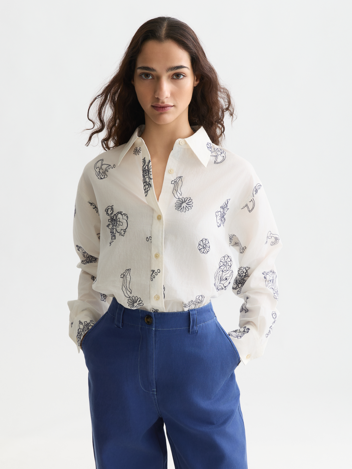 Embroidered Relaxed-Fit Shirt