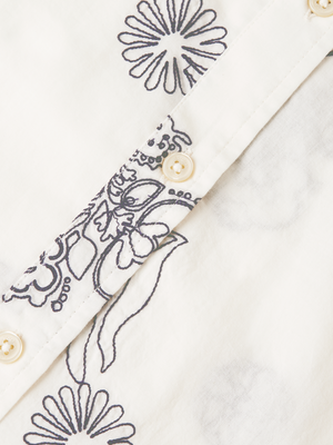 Chemise brodée coupe décontractée