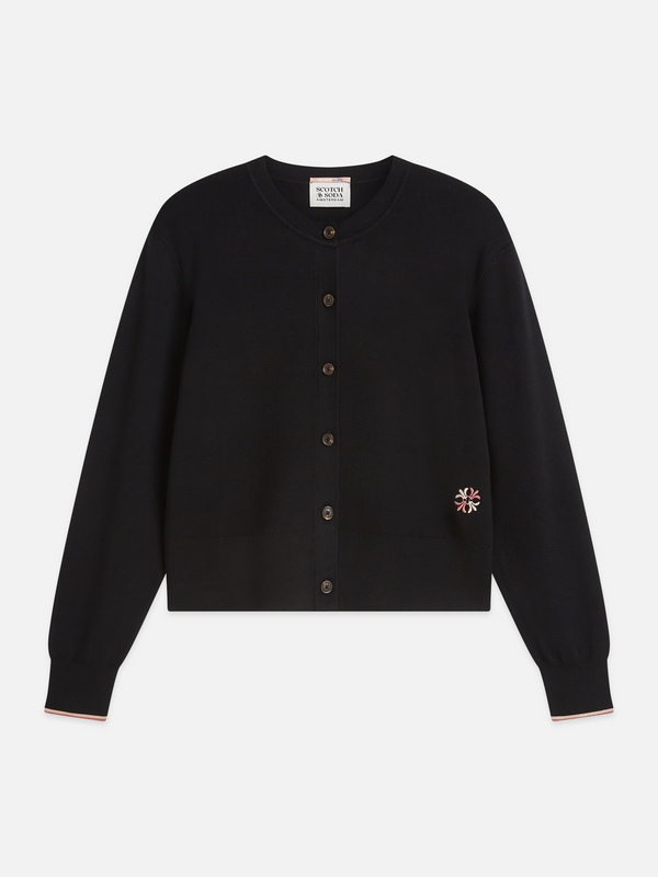 Cardigan compact à la coupe décontractée