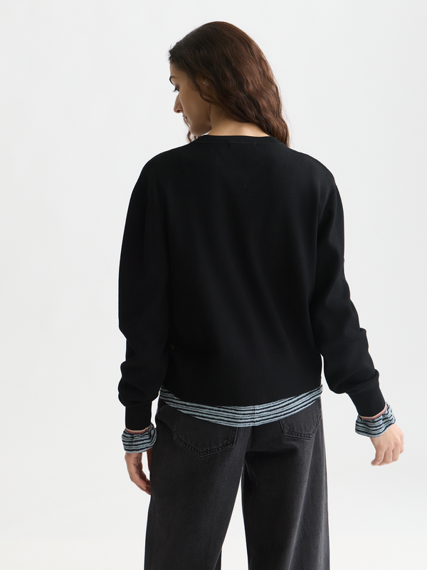 Cardigan compact à la coupe décontractée