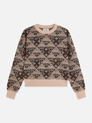 Monogram Jacquard Relaxed-Fit Pullover