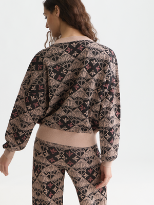 Monogram Jacquard Relaxed-Fit Pullover