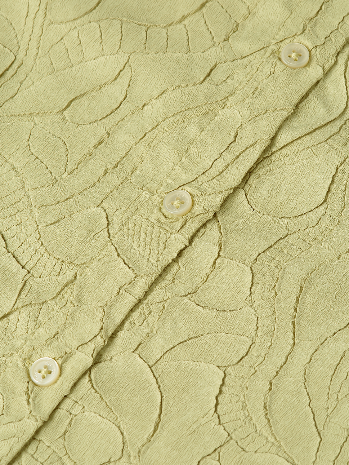 Embossed Pleat Mock Neck Cardigan