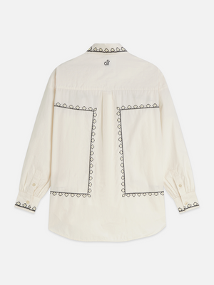 Besticktes Hemd im Oversized-Fit