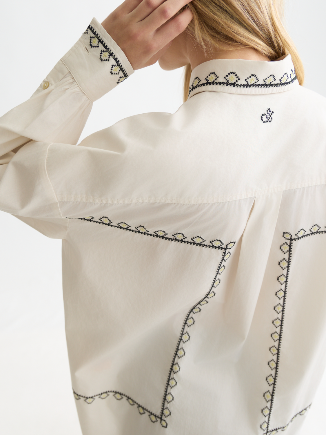Embroidered Oversized-Fit Shirt