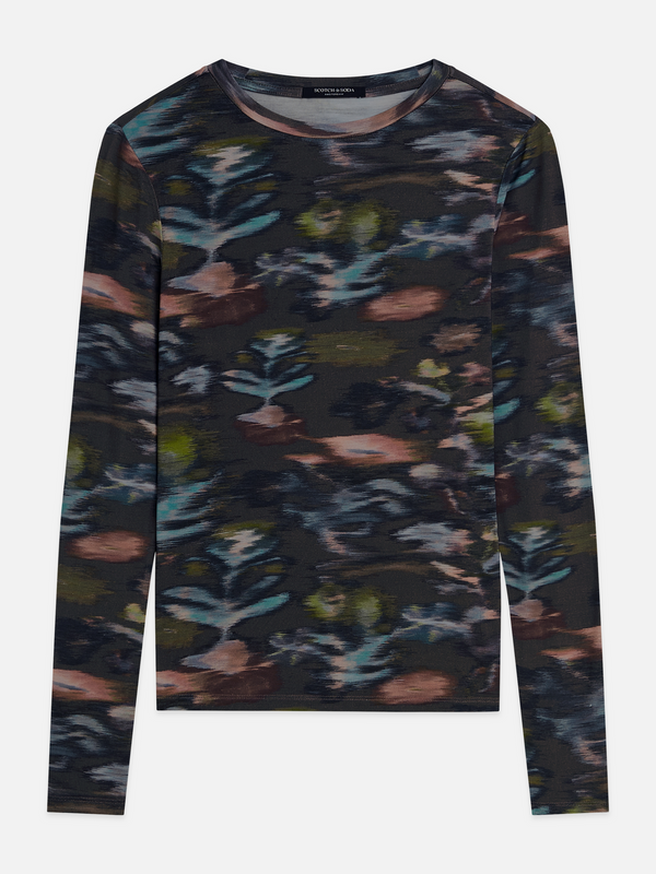 T-shirt à manches longues imprimé all-over