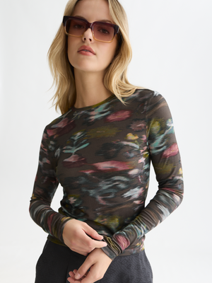 T-shirt à manches longues imprimé all-over
