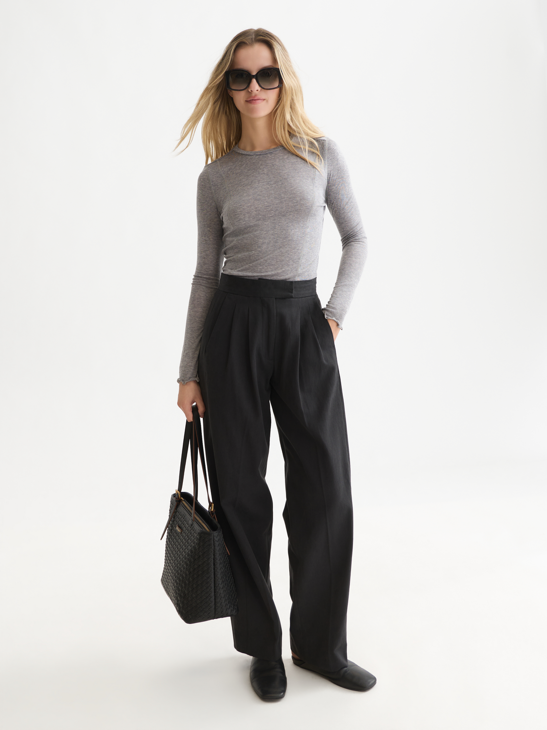 Wool-Blend Long Sleeve T-Shirt