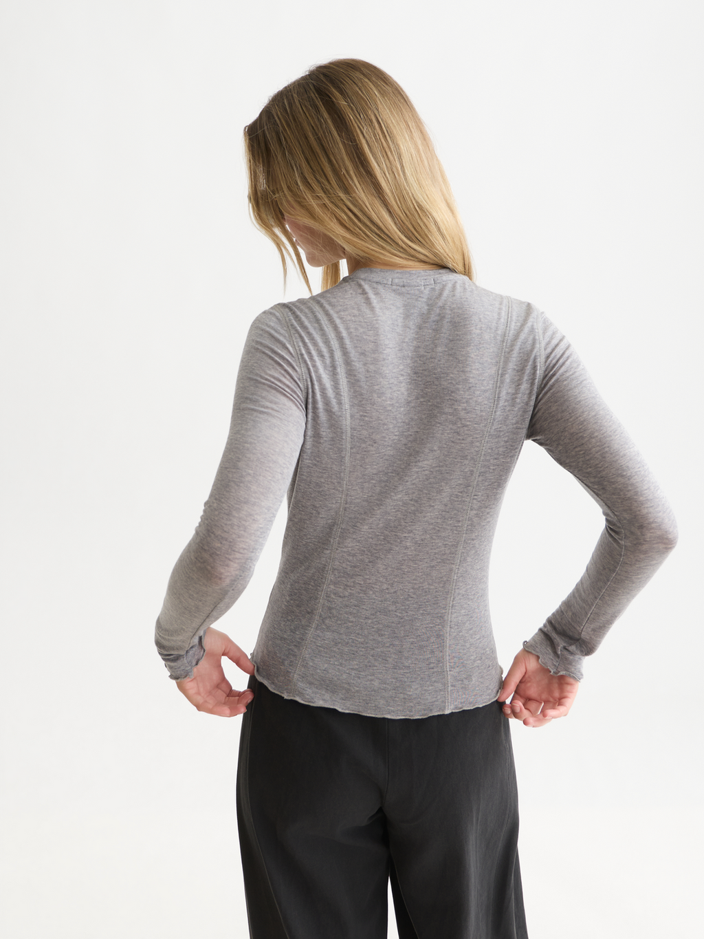 Wool-Blend Long Sleeve T-Shirt