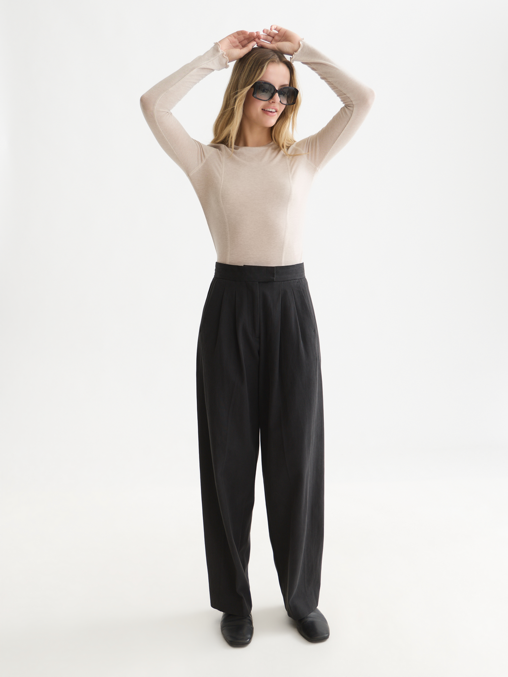 Wool-Blend Long Sleeve T-Shirt