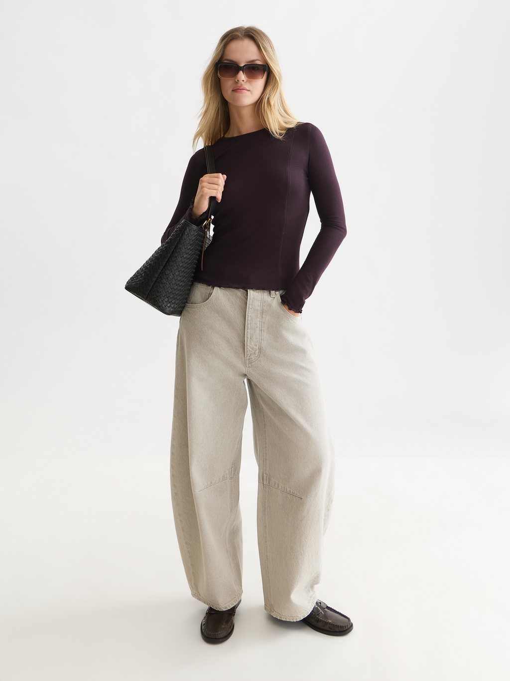 Lyocell-Wool Blend Long-Sleeve T-Shirt