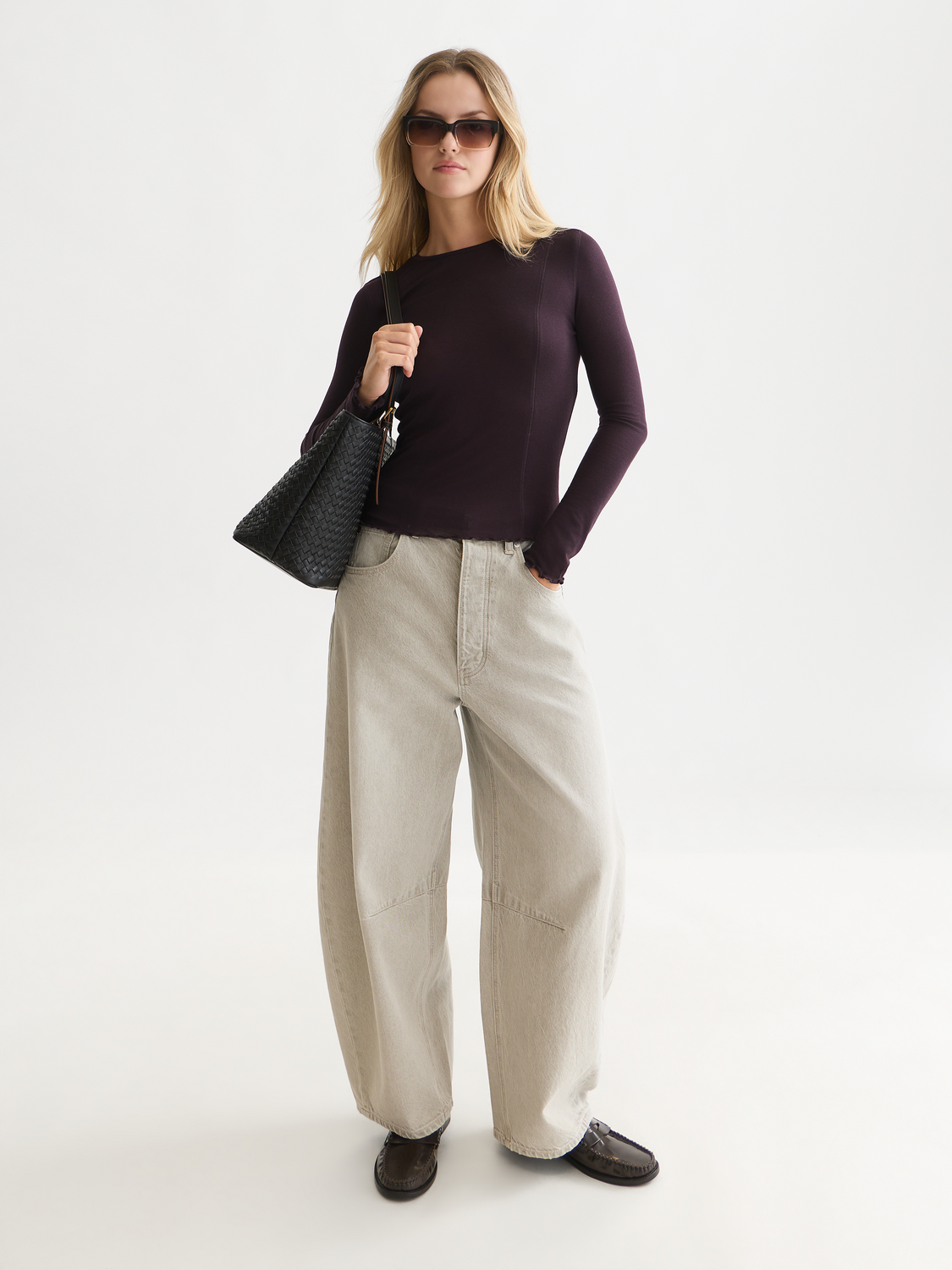Lyocell-Wool Blend Long-Sleeve T-Shirt