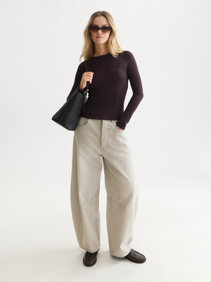 Lyocell-Wool Blend Long-Sleeve T-Shirt
