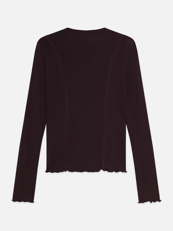 Lyocell-Wool Blend Long-Sleeve T-Shirt