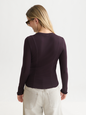 Lyocell-Wool Blend Long-Sleeve T-Shirt