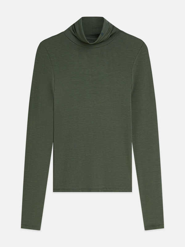 Roll Up Neck Long Sleeve T-Shirt