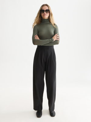 Roll Up Neck Long Sleeve T-Shirt