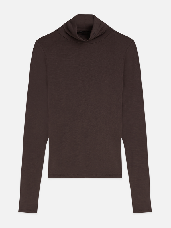 Essentials Roll Neck Stretch-Lyocell T-Shirt